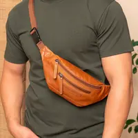 Kožená ľadvinka The Chesterfield Brand Brana - koňak