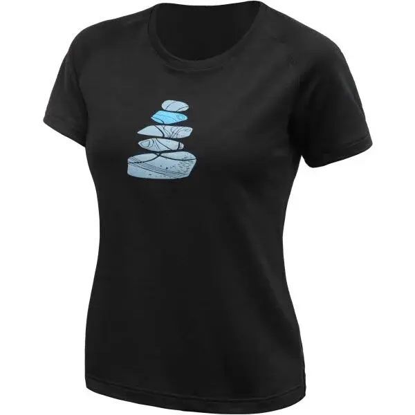 Sensor MERINO BLEND STONE Dámske funkčné tričko, čierna, veľkosť