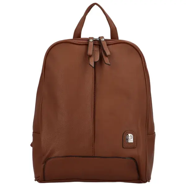 Trendy dámský koženkový batůžek Sofia ,  hnědá