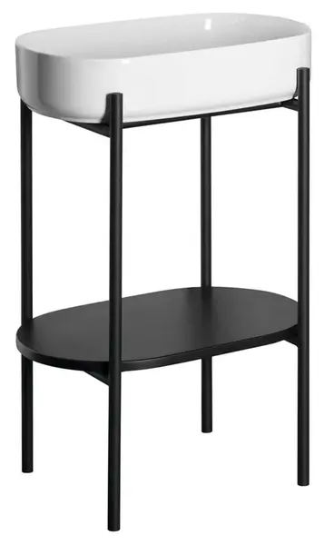 Sapho Puno - Podstavec s umývadlom, čierna/biela SKA570-2-01