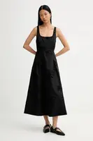 Bavlněné šaty MUNTHE RONIA černá barva, midi, 254135025401