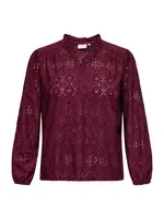 ONLY Carmakoma Blúzka 'CARLUZIA'  vínovo červená