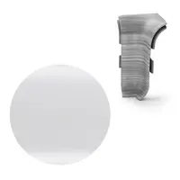 Vnitřní roh k soklu Naturel biela , PVC dĺžka 0,5 cm, výška hrany 56 mm, NATNGTW00