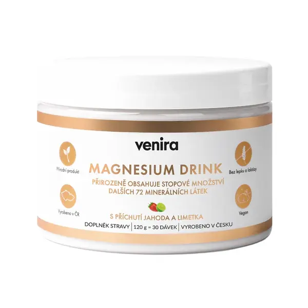 Venira Magnesium drink jahoda-limetka 120 g