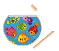 Drevené vkladacie puzzle - magnetický rybolov