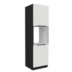 Vysoká skříňka pro vestavnou troubu Aria 60 DP-210 2F Barva korpusu: Černá, Barva dvířek: WH - Crystal white AFM