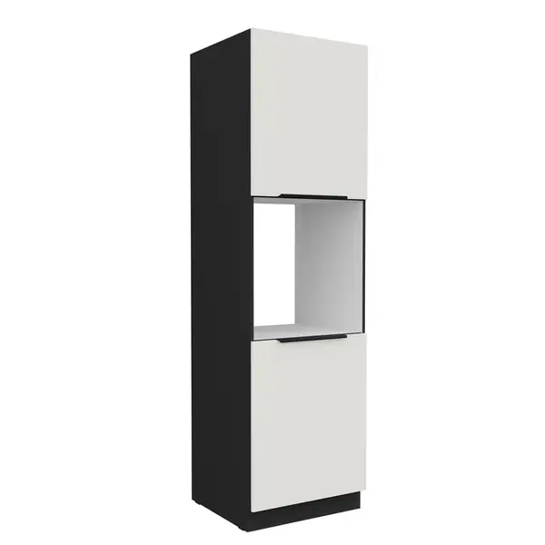 Vysoká skříňka pro vestavnou troubu Aria 60 DP-210 2F Barva korpusu: Černá, Barva dvířek: WH - Crystal white AFM