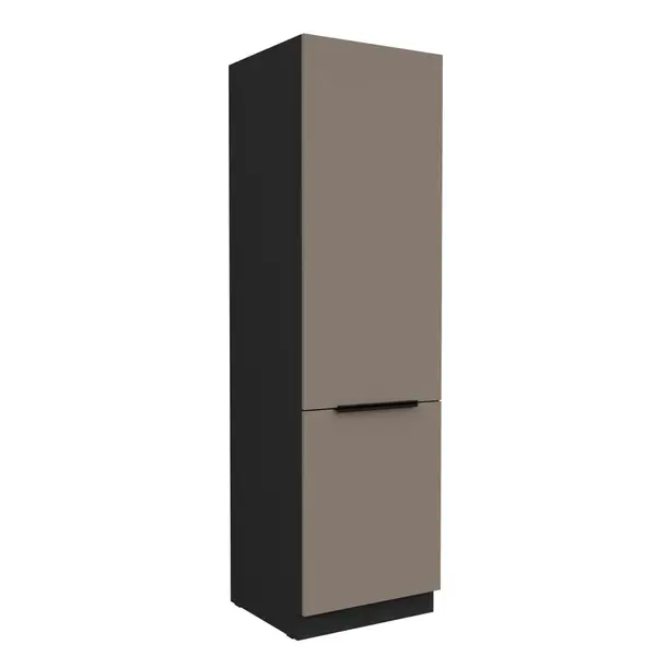 Vysoká potravinová skříňka Aria 60 DK-210 2F Barva korpusu: Černá, Barva dvířek: TA - Sandgrau AFM