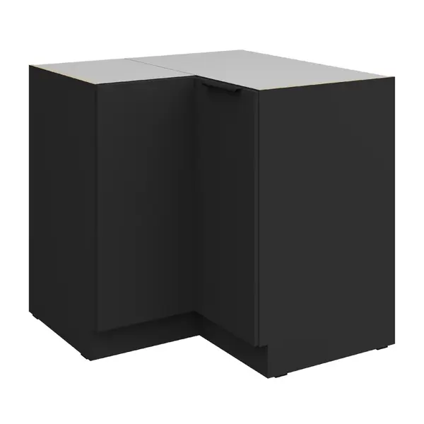 Spodní rohová skříňka Aria 90x90 DN 2F BB Barva korpusu: Černá, Barva dvířek: BL - Black AFM