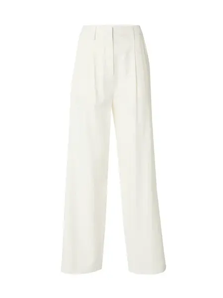 RÆRE by Lorena Rae Plisované nohavice  šedobiela