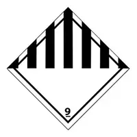 Etikety pro signalizaci nebezpečí 100x100mm, RŮZNÉ NEBEZPEČNÉ LÁTKY A PŘEDMĚTY