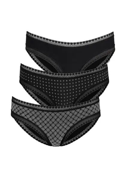 LASCANA Nohavičky  čierna / biela