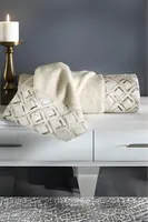 Dárková sada ručník a osuška BAILEY, 2 ks Světle béžová Sada (ručník 50x100cm, osuška 75x150cm)