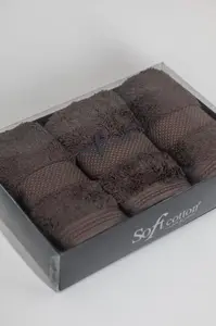 Dárková sada malých modalových ručníků DELUXE, 3 ks Hnědá