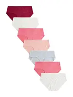 Next Nohavičky  sivá melírovaná / farba lesného ovocia / púdrová / biela