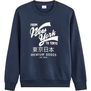 CELIO BEPRICE Pánska mikina, tmavo modrá, veľkosť