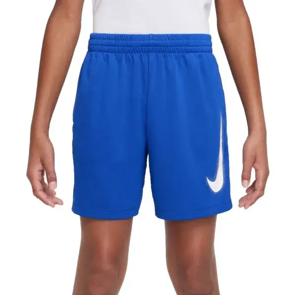 Nike DF MULTI+ SHORT HBR Chlapčenské šortky, modrá, veľkosť