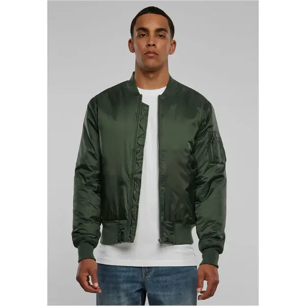 Basic Bomber Jacket olivová