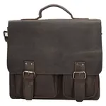 Pánská kožená aktovka Greenwood Diones - šedá