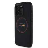 Zadní kryt Red Bull PU Leather Red Ring MagSafe pro Apple iPhone 14 Pro, navy