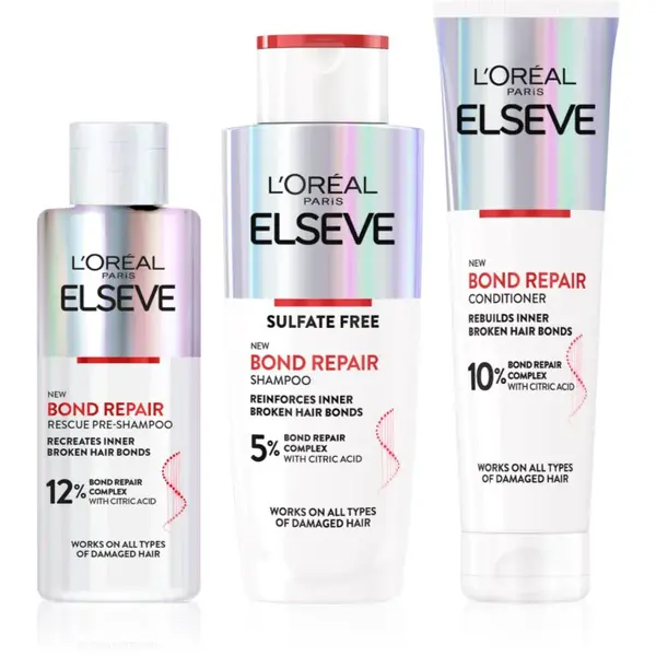L’Oréal Paris Elseve Bond Repair výhodné balenie na vlasy 3 ks