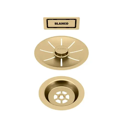 Blanco InFino odtoková súprava s C-prepadom, saténové zlato Gold Edition 203476