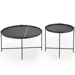 Konferenčný stolík Julieta čierna mramor/čierna