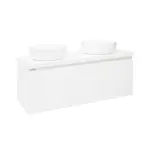 Kúpeľňová skrinka pod umývadlo Naturel Savona 118x43x44, 8 cm biela lesk SAVONA120BID
