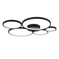 Trio Rondo led stropné osvetlenie čierna 622610532 TR622610532