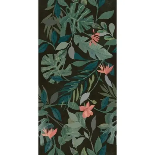 Dlažba Fineza Fiore motif black 60x120 cm FIO930K