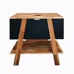 Kúpeľňová skrinka pod umývadlo na doske Naturel Home 80x73x46 cm orech/čierny mat HOMEUMDC