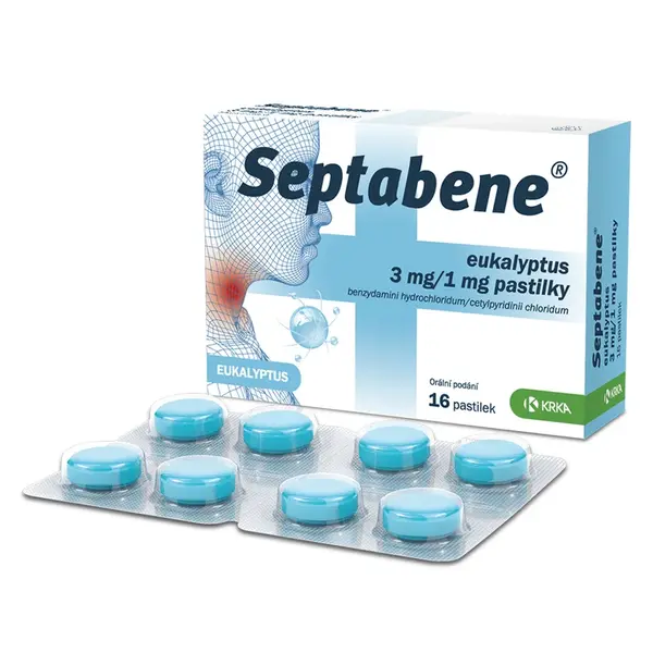 Septabene eukalyptus 3 mg/1 mg 16 pastilek