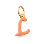 Ion Plating(IP) 304 Stainless Steel Enamel Alphabet Charms