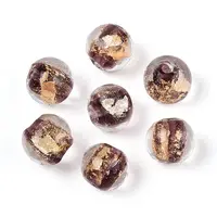 Handmade Gold Foil Glass Beads