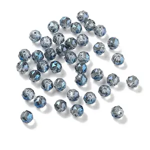 Electroplate Round Glass Beads
