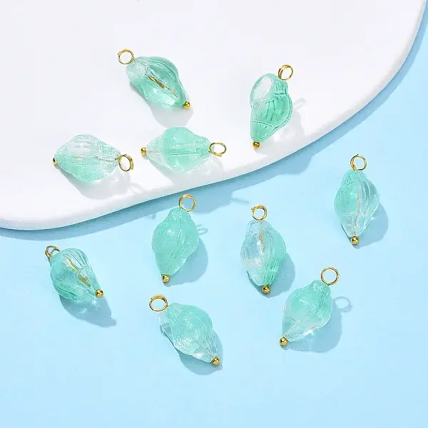 10Pcs Glass Pendants