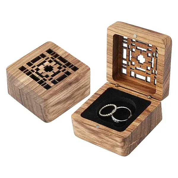 Hollow Wood Medal Storage Magnetic Boxes
