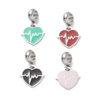 304 Stainless Steel European Dangle Charms