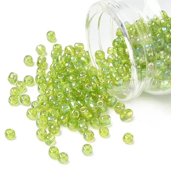 Transparent Rainbow Colours Round Glass Seed Beads