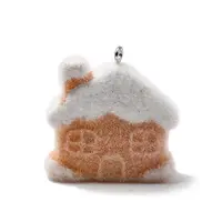 Christmas Flocky Opaque Resin Pendants