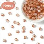 100Pcs Transparent Crackle Glass Bead Strands
