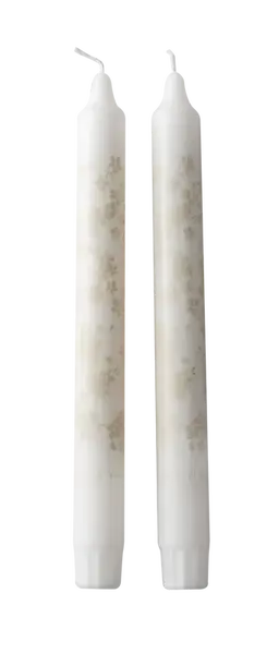 Šedá svíčka, 2 ks kolekce Slåpeblom - Wik & Walsøe