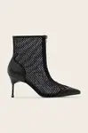 Nízké kozačky AllSaints Natasha Mesh Boot dámské, černá barva, na podpatku, W076FD