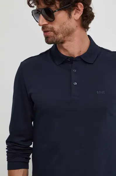 Bavlněné tričko s dlouhým rukávem BOSS Pado 30