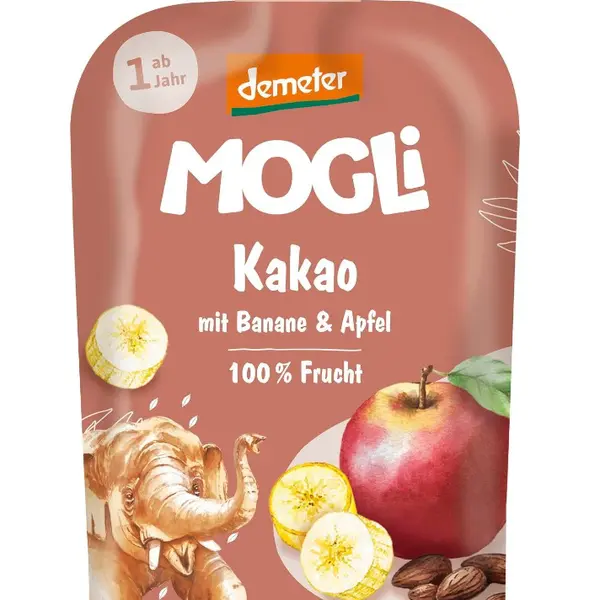 MOGLi BIO Kakaová kapsička jablko a banán 100 g