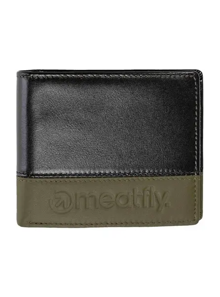 Meatfly kožená peněženka Eddie Premium Olive / Black | Černá | Velikost One Size
