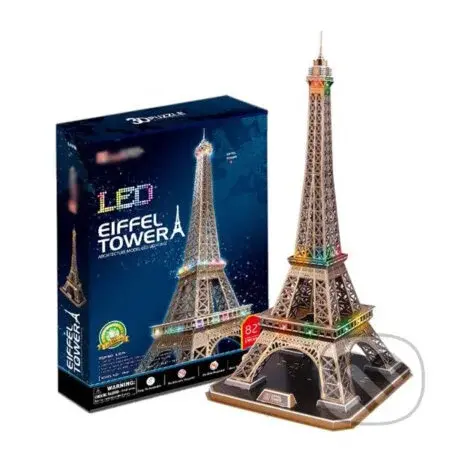 LED - Eiffelova veža - puzzle z kategorie 3D puzzle