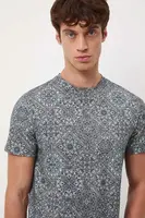 Bavlněné tričko Medicine pánské, tyrkysová barva