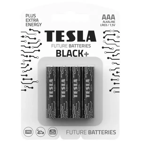 Baterie Tesla AAA LR03 Black+ 4 ks