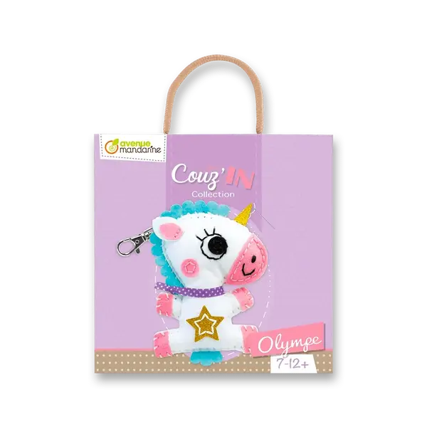 Kreativní sada Avenue Mandarine Přívěšek k ušití - jednorožec Olympe